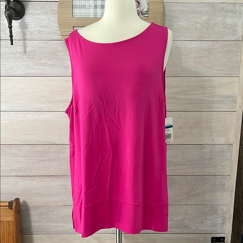 NEW Kim Rogers Pink Sleeveless Tank Top XL